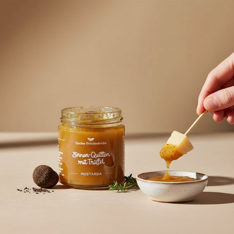 Birnen-Quitten-Mostarda mit Trüffel